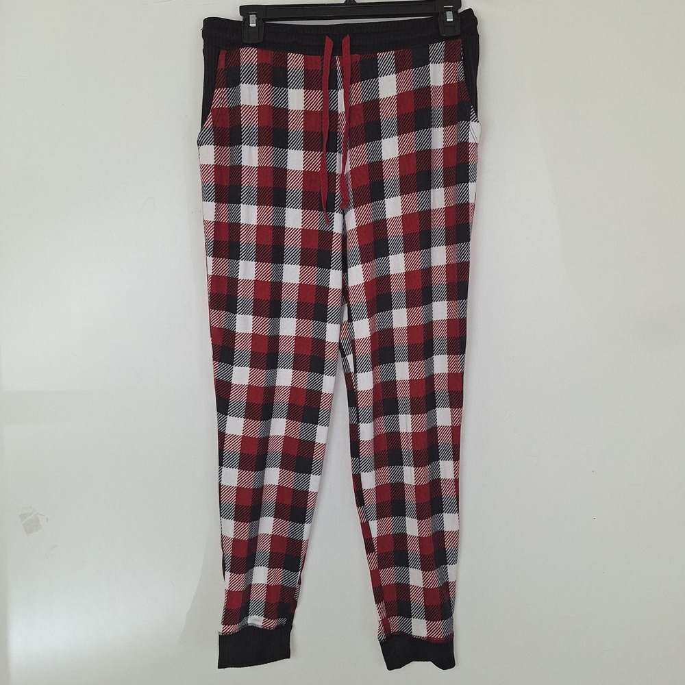 Lounge Cabin Core Buffalo Plaid Cuddl Duds S Jogger Pants Red Black ZCD925801